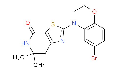 AM243139 | 1000793-42-9 | 2-(6-Bromo-2H-benzo[b][1,4]oxazin-4(3H)-yl)-6,6-dimethyl-6,7-dihydrothiazolo[5,4-c]pyridin-4(5H)-one