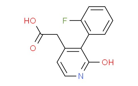 3-(2-Fluorophenyl)-2-hydroxypyridine-4-acetic acid