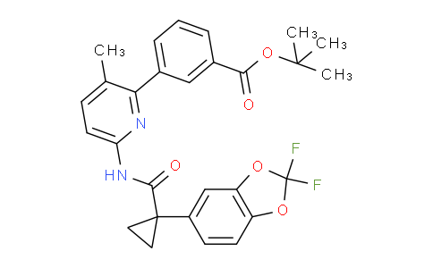 AM243161 | 1160221-25-9 | tert-Butyl 3-(6-(1-(2,2-difluorobenzo[d][1,3]dioxol-5-yl)cyclopropanecarboxamido)-3-methylpyridin-2-yl)benzoate
