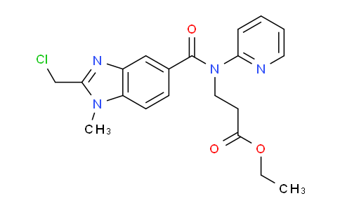 AM243211 | 1307233-94-8 | Ethyl 3-(2-(chloromethyl)-1-methyl-N-(pyridin-2-yl)-1H-benzo[d]imidazole-5-carboxamido)propanoate