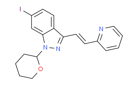 (E)-6-Iodo-3-(2-(pyridin-2-yl)vinyl)-1-(tetrahydro-2H-pyran-2-yl)-1H-indazole