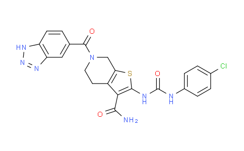 AM243377 | 1246965-91-2 | 6-(1H-Benzo[d][1,2,3]triazole-5-carbonyl)-2-(3-(4-chlorophenyl)ureido)-4,5,6,7-tetrahydrothieno[2,3-c]pyridine-3-carboxamide
