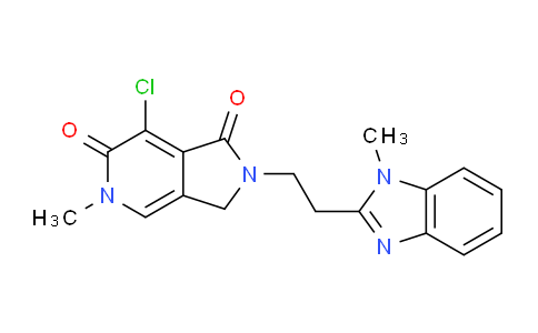 AM243703 | 1628618-37-0 | 7-Chloro-5-methyl-2-(2-(1-methyl-1H-benzo[d]imidazol-2-yl)ethyl)-2,3-dihydro-1H-pyrrolo[3,4-c]pyridine-1,6(5H)-dione