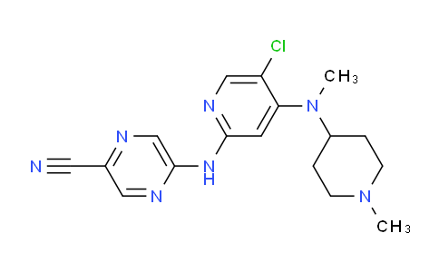 AM243725 | 1137477-50-9 | 5-((5-Chloro-4-(methyl(1-methylpiperidin-4-yl)amino)pyridin-2-yl)amino)pyrazine-2-carbonitrile