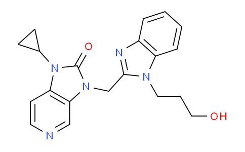 1-Cyclopropyl-3-((1-(3-hydroxypropyl)-1H-benzo[d]imidazol-2-yl)methyl)-1H-imidazo[4,5-c]pyridin-2(3H)-one