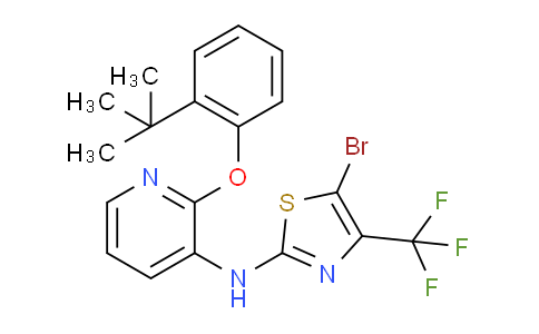 AM243949 | 901309-22-6 | 5-Bromo-N-(2-(2-(tert-butyl)phenoxy)pyridin-3-yl)-4-(trifluoromethyl)thiazol-2-amine