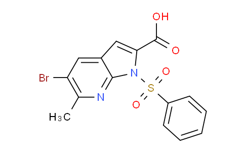 AM244037 | 1227269-29-5 | 5-Bromo-6-methyl-1-(phenylsulfonyl)-1H-pyrrolo[2,3-b]pyridine-2-carboxylic acid