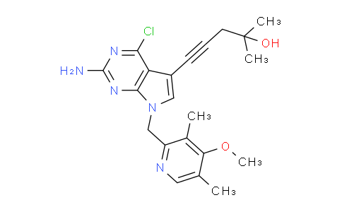 AM244073 | 911397-80-3 | 5-(2-Amino-4-chloro-7-((4-methoxy-3,5-dimethylpyridin-2-yl)methyl)-7H-pyrrolo[2,3-d]pyrimidin-5-yl)-2-methylpent-4-yn-2-ol