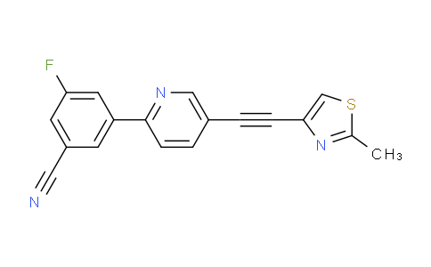 AM244131 | 935685-90-8 | 3-Fluoro-5-(5-((2-methylthiazol-4-yl)ethynyl)pyridin-2-yl)benzonitrile