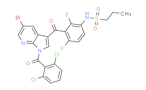 AM244503 | 1262985-24-9 | N-(3-(5-Bromo-1-(2,6-dichlorobenzoyl)-1H-pyrrolo[2,3-b]pyridine-3-carbonyl)-2,4-difluorophenyl)propane-1-sulfonamide