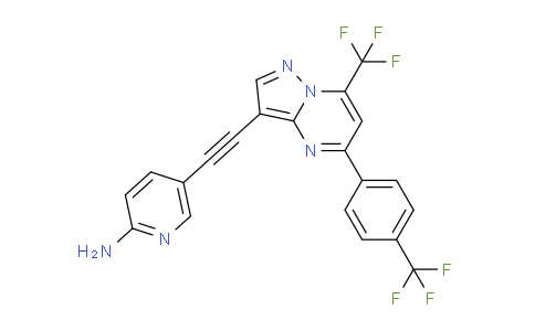 AM244545 | 911115-16-7 | 5-((7-(Trifluoromethyl)-5-(4-(trifluoromethyl)phenyl)pyrazolo[1,5-a]pyrimidin-3-yl)ethynyl)pyridin-2-amine