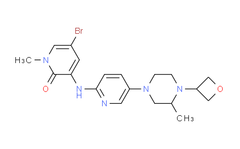 AM244830 | 1624262-37-8 | 5-Bromo-1-methyl-3-((5-(3-methyl-4-(oxetan-3-yl)piperazin-1-yl)pyridin-2-yl)amino)pyridin-2(1H)-one