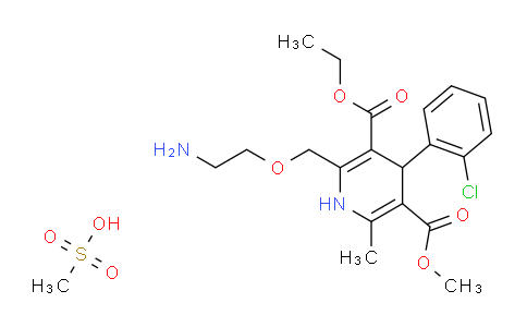 AM244846 | 246852-12-0 | 3-Ethyl 5-methyl 2-((2-aminoethoxy)methyl)-4-(2-chlorophenyl)-6-methyl-1,4-dihydropyridine-3,5-dicarboxylate methanesulfonate