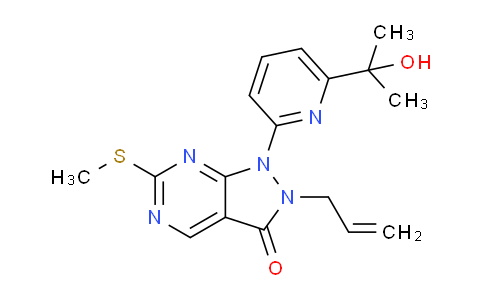 2-Allyl-1-(6-(2-hydroxypropan-2-yl)pyridin-2-yl)-6-(methylthio)-1H-pyrazolo[3,4-d]pyrimidin-3(2H)-one