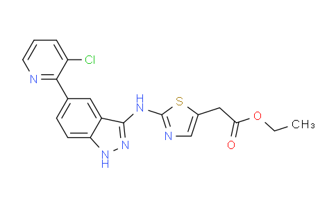 Ethyl 2-(2-((5-(3-chloropyridin-2-yl)-1H-indazol-3-yl)amino)thiazol-5-yl)acetate