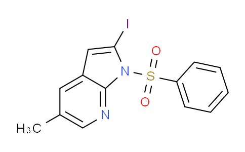 2-Iodo-5-methyl-1-(phenylsulfonyl)-1H-pyrrolo[2,3-b]pyridine