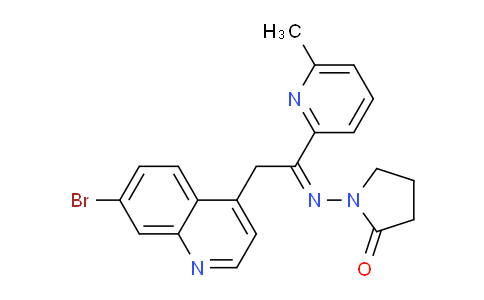 1-((2-(7-Bromoquinolin-4-yl)-1-(6-methylpyridin-2-yl)ethylidene)amino)pyrrolidin-2-one