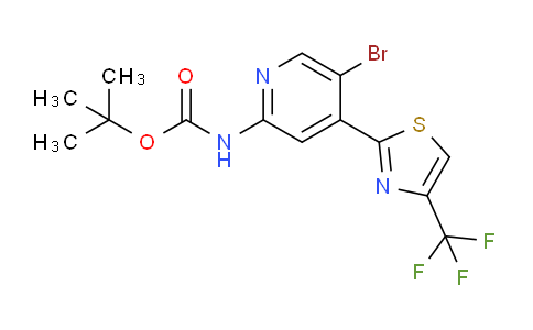 tert-Butyl (5-bromo-4-(4-(trifluoromethyl)thiazol-2-yl)pyridin-2-yl)carbamate
