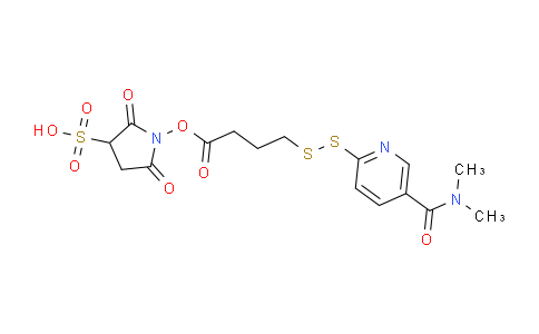1-(4-((5-(Dimethylcarbamoyl)pyridin-2-yl)disulfanyl)butanoyloxy)-2,5-dioxopyrrolidine-3-sulfonic acid
