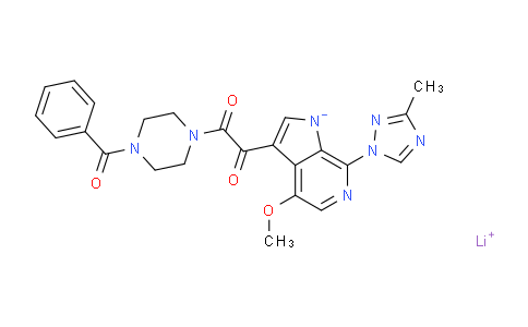 AM245852 | 1449413-05-1 | Lithium 3-(2-(4-benzoylpiperazin-1-yl)-2-oxoacetyl)-4-methoxy-7-(3-methyl-1H-1,2,4-triazol-1-yl)pyrrolo[2,3-c]pyridin-1-ide