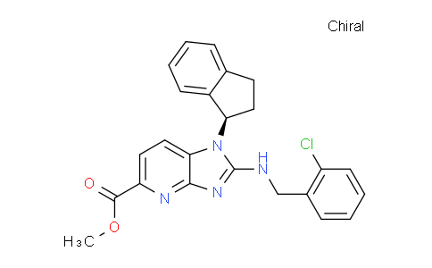 (R)-Methyl 2-((2-chlorobenzyl)amino)-1-(2,3-dihydro-1H-inden-1-yl)-1H-imidazo[4,5-b]pyridine-5-carboxylate