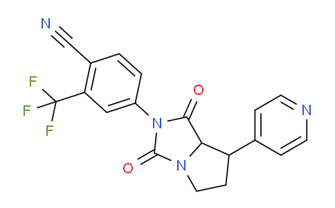 4-(1,3-Dioxo-7-(pyridin-4-yl)tetrahydro-1H-pyrrolo[1,2-c]imidazol-2(3H)-yl)-2-(trifluoromethyl)benzonitrile