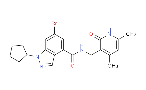 AM246333 | 1346703-22-7 | 6-Bromo-1-cyclopentyl-N-((4,6-dimethyl-2-oxo-1,2-dihydropyridin-3-yl)methyl)-1H-indazole-4-carboxamide