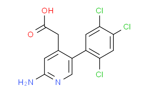 2-Amino-5-(2,4,5-trichlorophenyl)pyridine-4-acetic acid