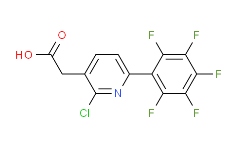 2-Chloro-6-(perfluorophenyl)pyridine-3-acetic acid