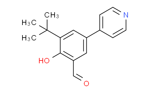 3-(tert-Butyl)-2-hydroxy-5-(pyridin-4-yl)benzaldehyde
