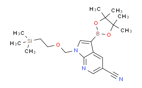 AM246927 | 1429906-71-7 | 3-(4,4,5,5-Tetramethyl-1,3,2-dioxaborolan-2-yl)-1-((2-(trimethylsilyl)ethoxy)methyl)-1H-pyrrolo[2,3-b]pyridine-5-carbonitrile