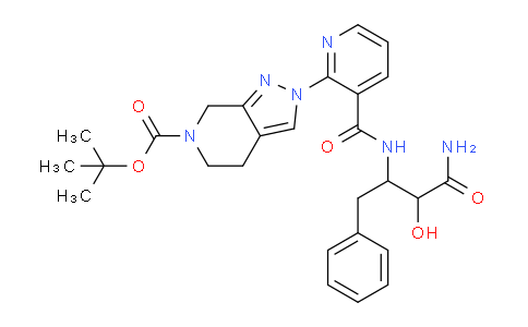 AM246990 | 1466455-20-8 | tert-Butyl 2-(3-((4-amino-3-hydroxy-4-oxo-1-phenylbutan-2-yl)carbamoyl)pyridin-2-yl)-4,5-dihydro-2H-pyrazolo[3,4-c]pyridine-6(7H)-carboxylate