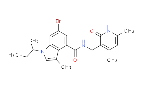 6-Bromo-1-(sec-butyl)-N-((4,6-dimethyl-2-oxo-1,2-dihydropyridin-3-yl)methyl)-3-methyl-1H-indole-4-carboxamide