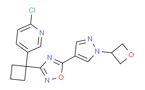 AM247519 | 1369514-08-8 | 3-(1-(6-Chloropyridin-3-yl)cyclobutyl)-5-(1-(oxetan-3-yl)-1H-pyrazol-4-yl)-1,2,4-oxadiazole