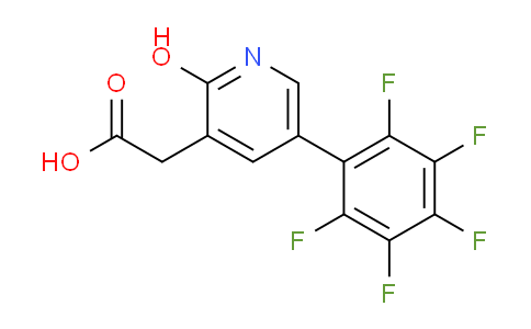 2-Hydroxy-5-(perfluorophenyl)pyridine-3-acetic acid