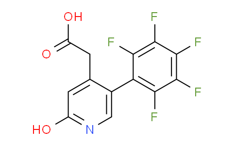 2-Hydroxy-5-(perfluorophenyl)pyridine-4-acetic acid