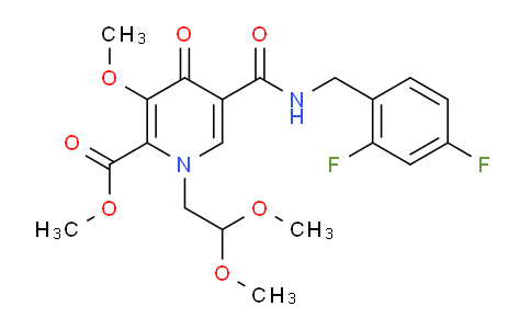 AM247649 | 1616340-68-1 | Methyl 5-((2,4-difluorobenzyl)carbamoyl)-1-(2,2-dimethoxyethyl)-3-methoxy-4-oxo-1,4-dihydropyridine-2-carboxylate