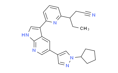 AM247668 | 1956379-63-7 | 3-(6-(5-(1-Cyclopentyl-1H-pyrazol-4-yl)-1H-pyrrolo[2,3-b]pyridin-3-yl)pyridin-2-yl)pentanenitrile