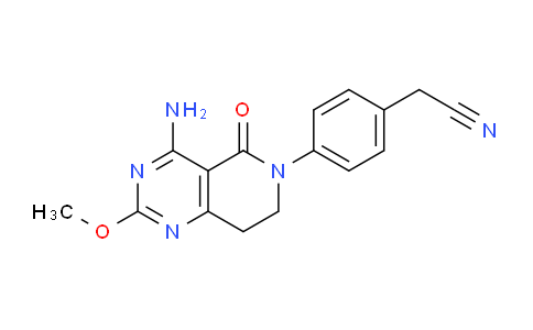 2-(4-(4-Amino-2-methoxy-5-oxo-7,8-dihydropyrido[4,3-d]pyrimidin-6(5H)-yl)phenyl)acetonitrile