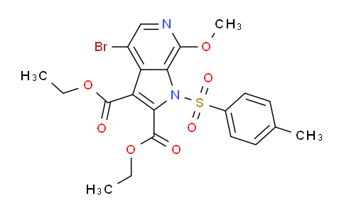 Diethyl 4-bromo-7-methoxy-1-tosyl-1H-pyrrolo[2,3-c]pyridine-2,3-dicarboxylate