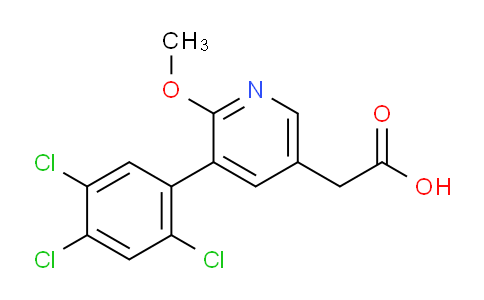2-Methoxy-3-(2,4,5-trichlorophenyl)pyridine-5-acetic acid