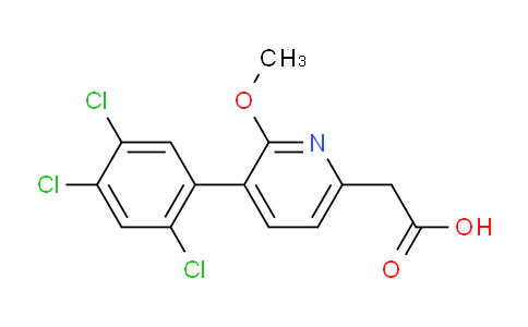 2-Methoxy-3-(2,4,5-trichlorophenyl)pyridine-6-acetic acid