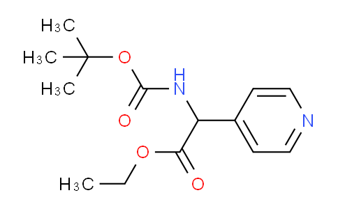 Ethyl 2-((tert-butoxycarbonyl)amino)-2-(pyridin-4-yl)acetate