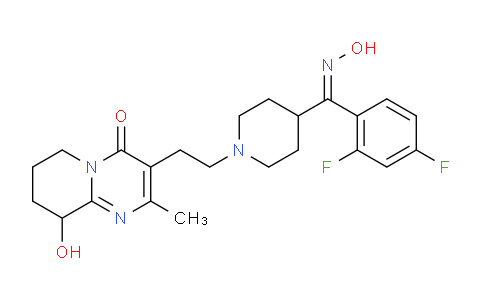 3-(2-(4-((2,4-Difluorophenyl)(hydroxyimino)methyl)piperidin-1-yl)ethyl)-9-hydroxy-2-methyl-6,7,8,9-tetrahydro-4h-pyrido[1,2-a]pyrimidin-4-one