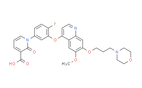 1-(4-Fluoro-3-(6-methoxy-7-(3-morpholinopropoxy)quinolin-4-yloxy)phenyl)-2-oxo-1,2-dihydropyridine-3-carboxylic acid