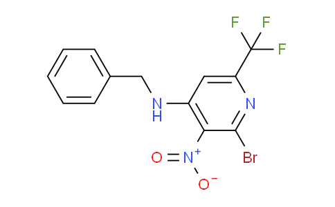 N-benzyl-2-bromo-3-nitro-6-(trifluoromethyl)pyridin-4-amine