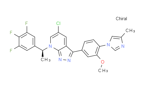 (S)-5-Chloro-3-(3-methoxy-4-(4-methyl-1h-imidazol-1-yl)phenyl)-7-(1-(3,4,5-trifluorophenyl)ethyl)-7h-pyrazolo[3,4-b]pyridine