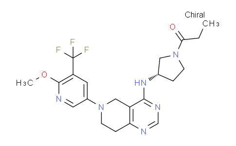 (S)-1-(3-((6-(6-methoxy-5-(trifluoromethyl)pyridin-3-yl)-5,6,7,8-tetrahydropyrido[4,3-d]pyrimidin-4-yl)amino)pyrrolidin-1-yl)propan-1-one
