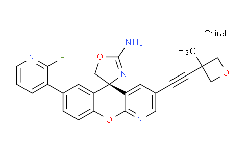 AM248082 | 1215868-94-2 | (S)-7-(2-Fluoropyridin-3-yl)-3-((3-methyloxetan-3-yl)ethynyl)-5'h-spiro[chromeno[2,3-b]pyridine-5,4'-oxazol]-2'-amine
