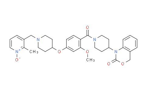 AM248191 | 162045-26-3 | 3-((4-(3-Methoxy-4-(4-(2-oxo-2h-benzo[d][1,3]oxazin-1(4h)-yl)piperidine-1-carbonyl)phenoxy)piperidin-1-yl)methyl)-2-methylpyridine1-oxide